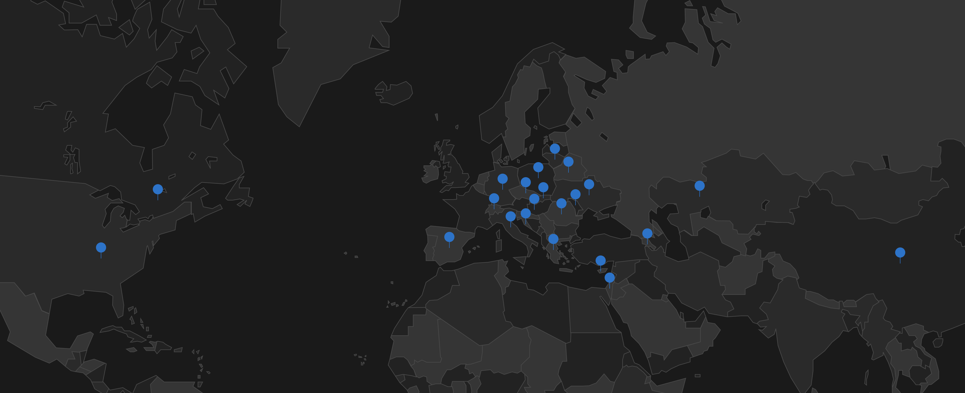 World map showing patient geography