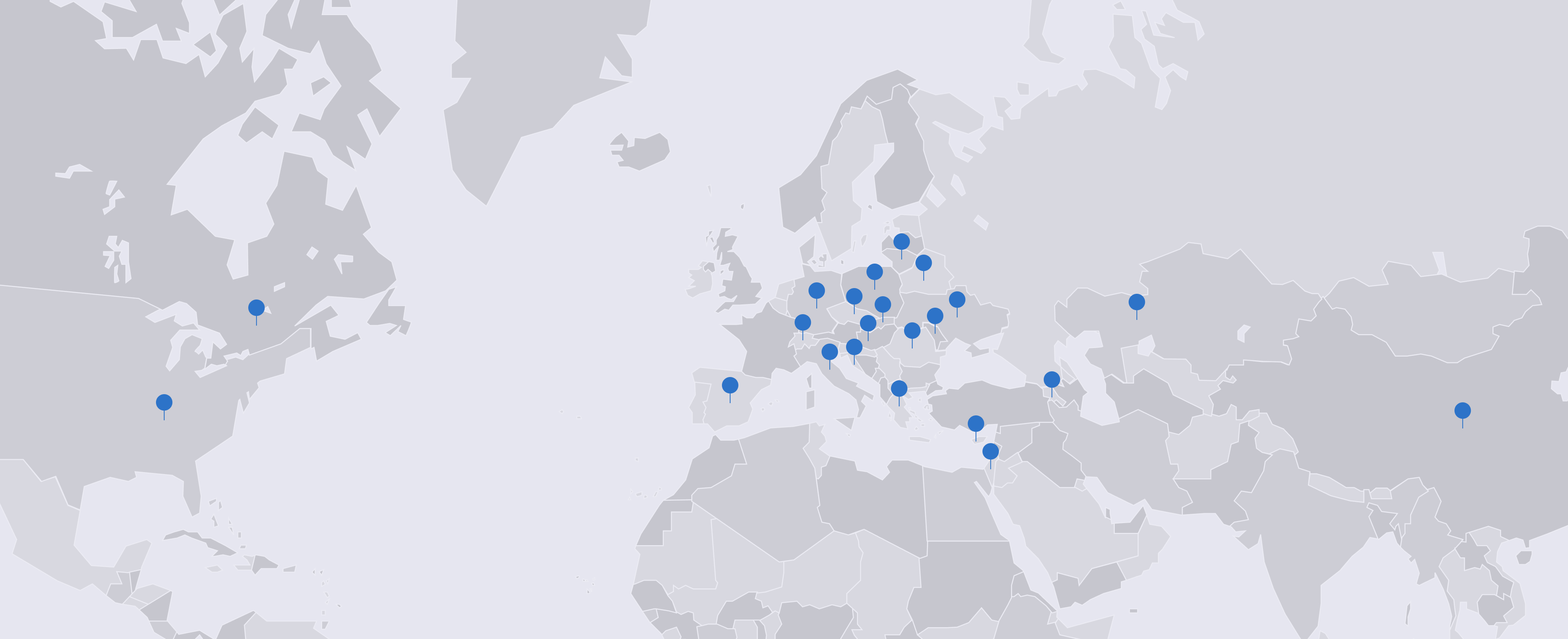 World map showing patient geography